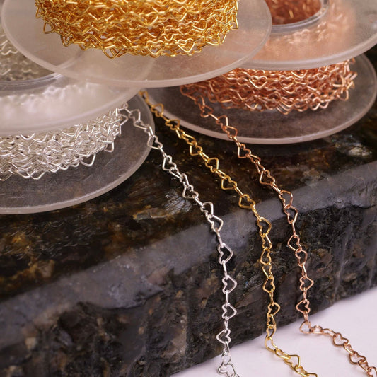 Heart Chain 3.2mm for permanent jewelry - Permanent Wholesale Jewelry - view 2