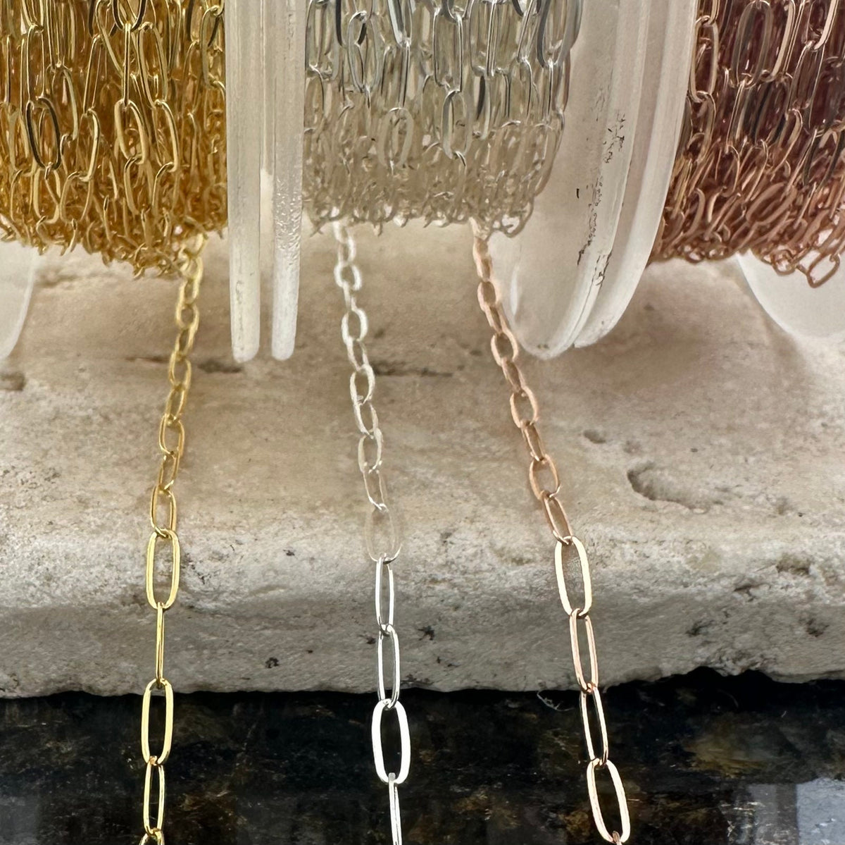 Dainty Paperclip Chain P-012 for permanent jewelry - Permanent Wholesale Jewelry - view 6