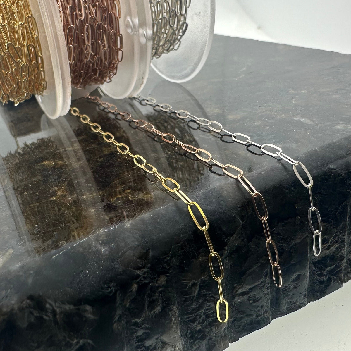Dainty Paperclip Chain P-012 for permanent jewelry - Permanent Wholesale Jewelry - view 3