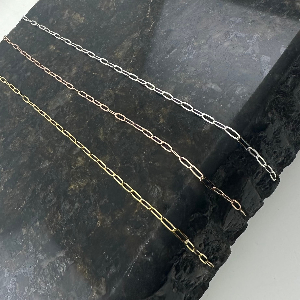 Dainty Paperclip Chain P-012 for permanent jewelry - Permanent Wholesale Jewelry - view 7