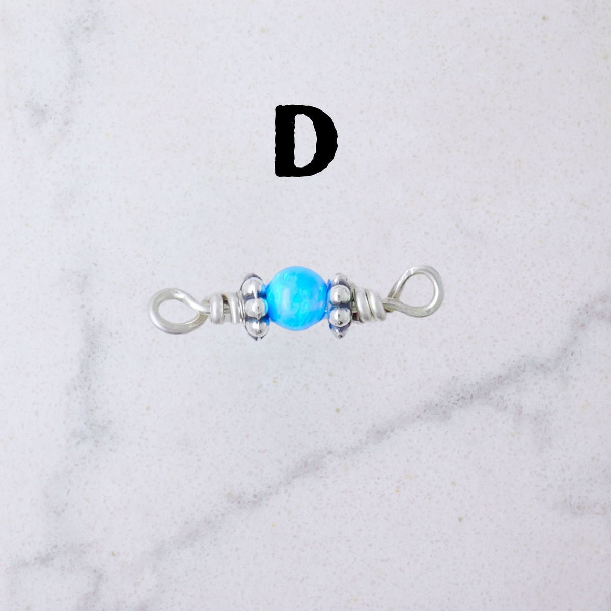 Dainty Opal Connector Charm for permanent jewelry - Permanent Wholesale Jewelry - view 7