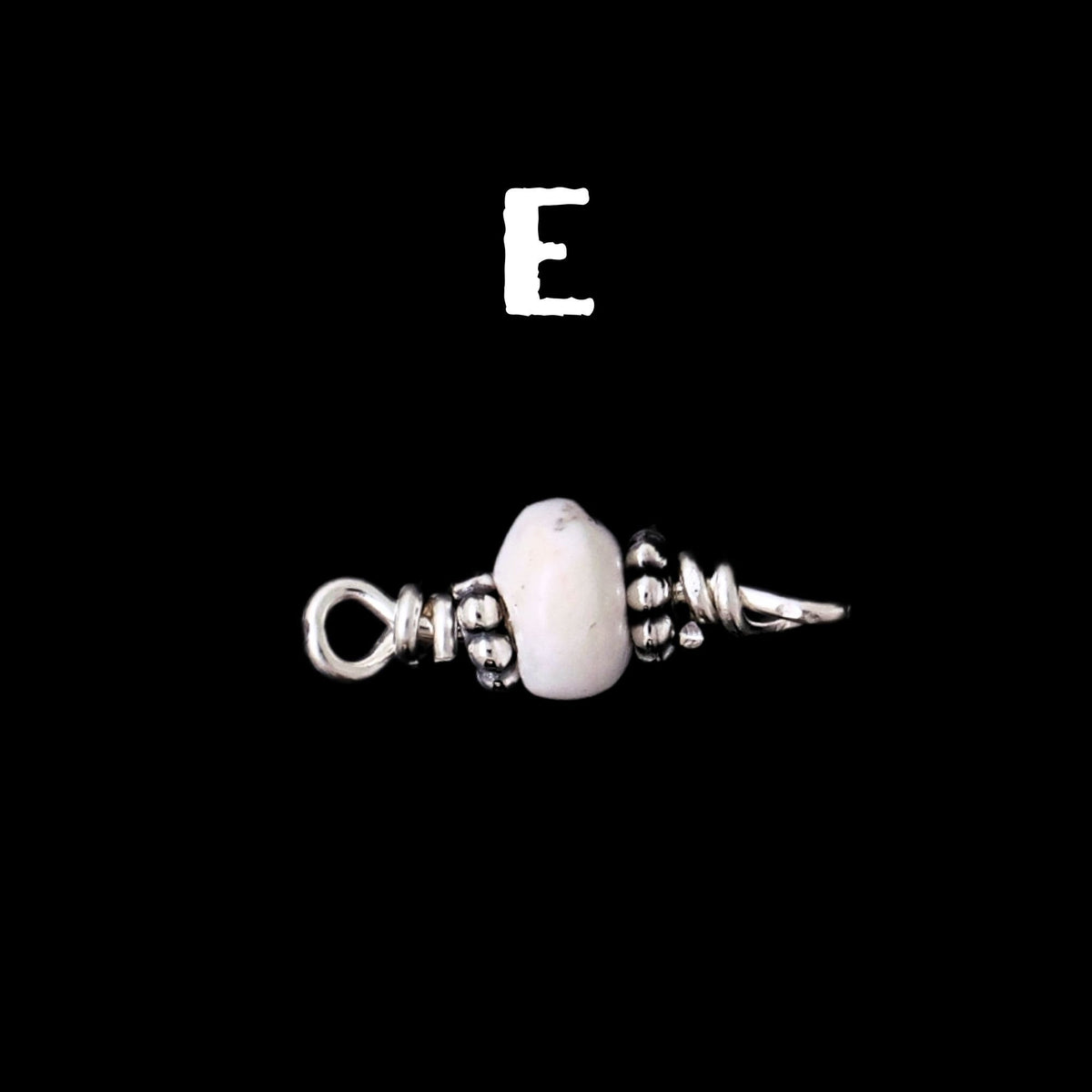 White Buffalo Turquoise Connector Charm for permanent jewelry - Permanent Wholesale Jewelry - view 9