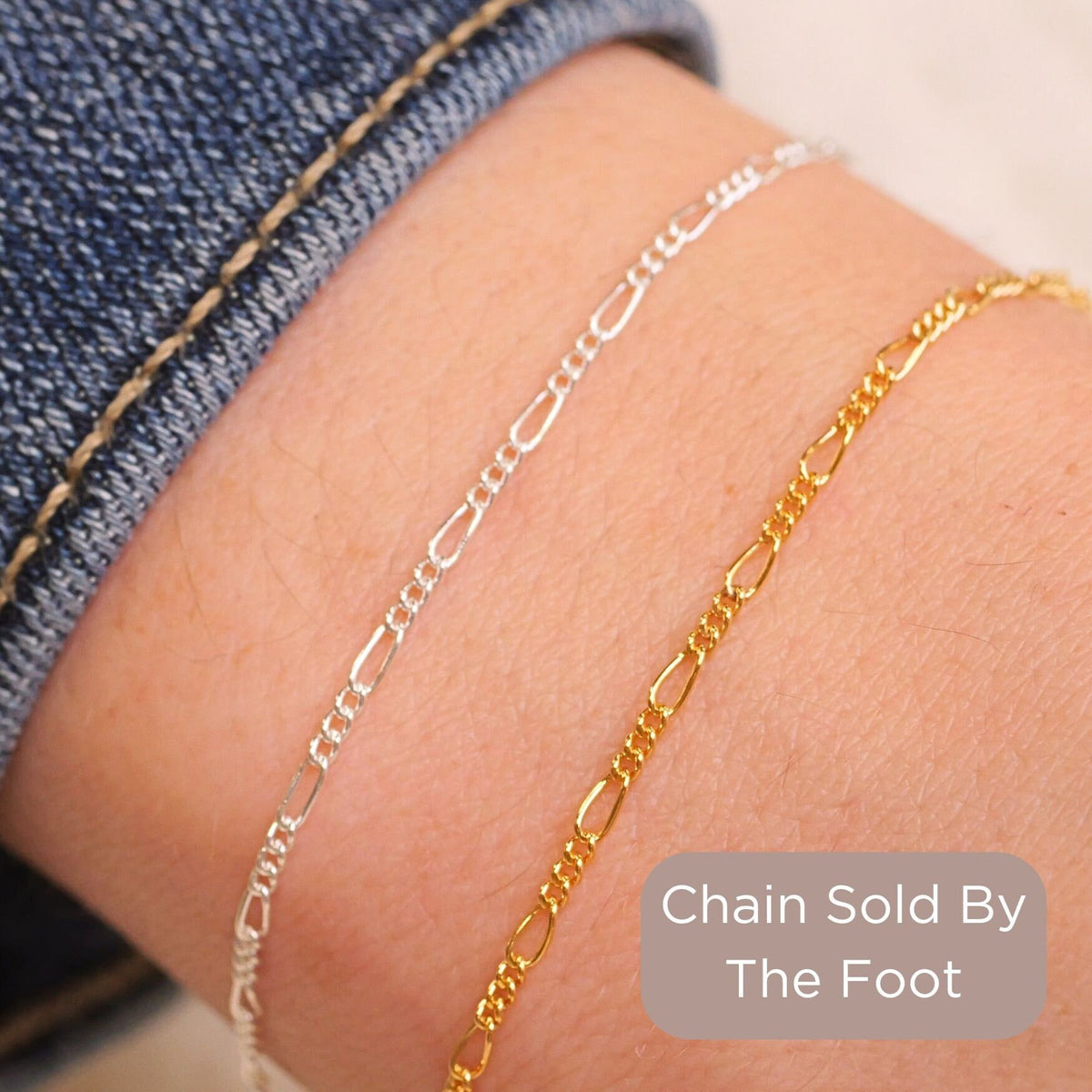 Dainty Figaro Chain P-005 for permanent jewelry - Permanent Wholesale Jewelry