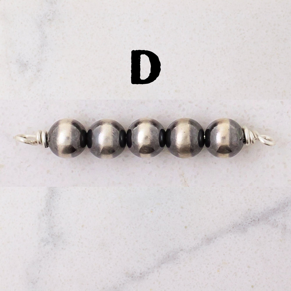 Navajo Pearls Connector Charm for permanent jewelry - Permanent Wholesale Jewelry - view 7