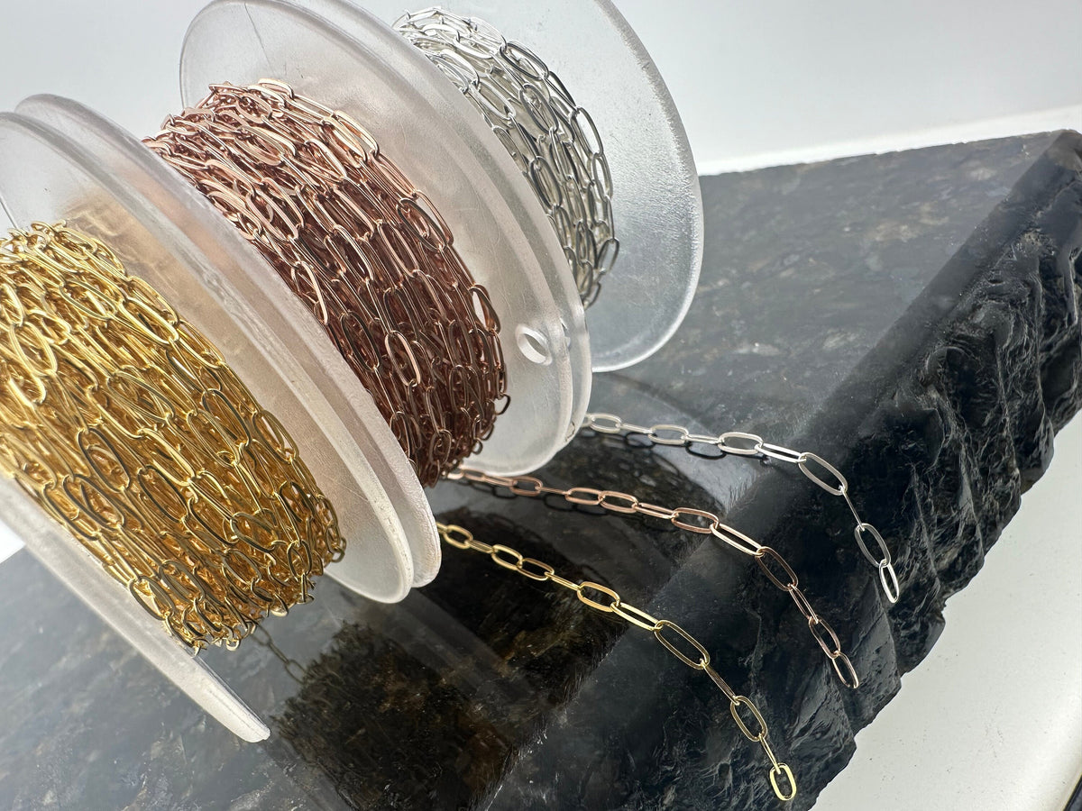Dainty Paperclip Chain P-012 for permanent jewelry - Permanent Wholesale Jewelry - view 8