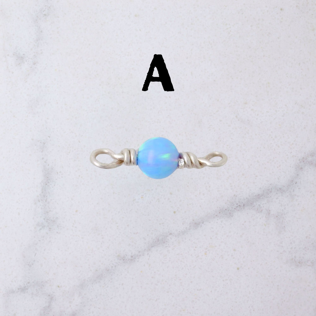 Opal Connector Charm for permanent jewelry - Permanent Wholesale Jewelry - view 5