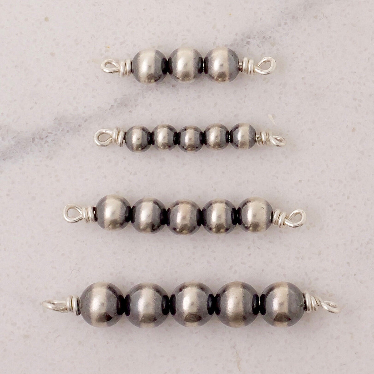 Navajo Pearls Connector Charm for permanent jewelry - Permanent Wholesale Jewelry - view 2