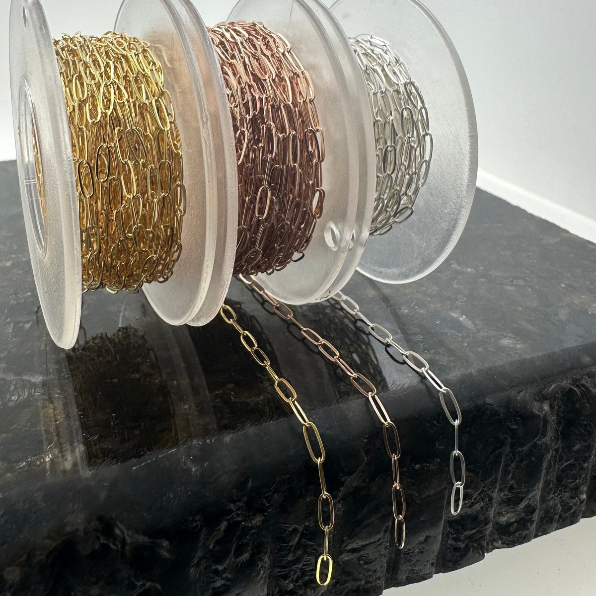 Dainty Paperclip Chain P-012 for permanent jewelry - Permanent Wholesale Jewelry - view 2