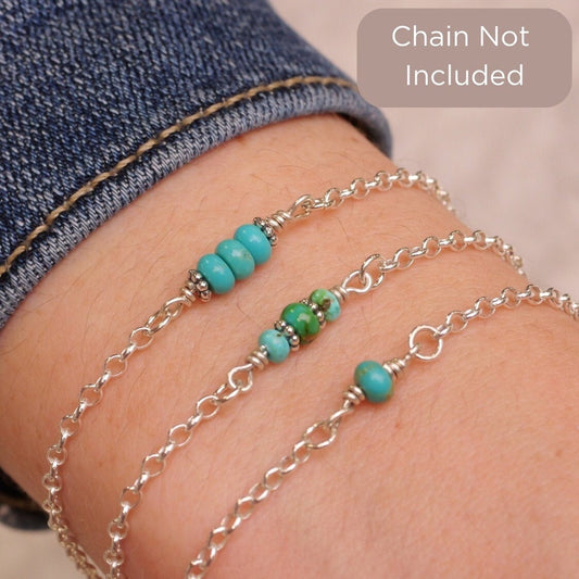 Sonoran Gold Turquoise Connector Charm - Authentic for permanent jewelry - Permanent Wholesale Jewelry