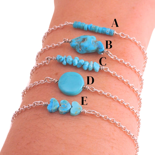 Turquoise Bead Western Bracelet for permanent jewelry - Permanent Wholesale Jewelry