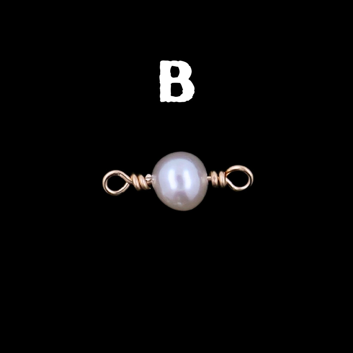Freshwater Pearl Beach Connector Charm for permanent jewelry - Permanent Wholesale Jewelry - view 5