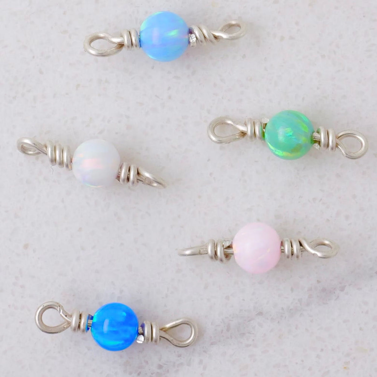 Opal Connector Charm for permanent jewelry - Permanent Wholesale Jewelry - view 4