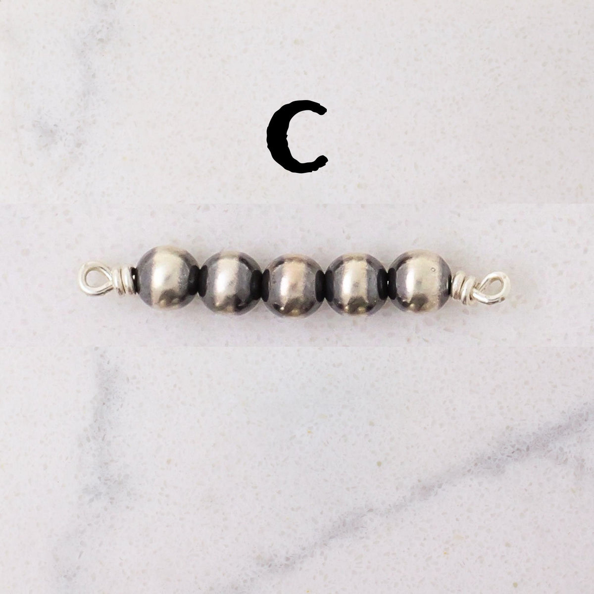 Navajo Pearls Connector Charm for permanent jewelry - Permanent Wholesale Jewelry - view 6