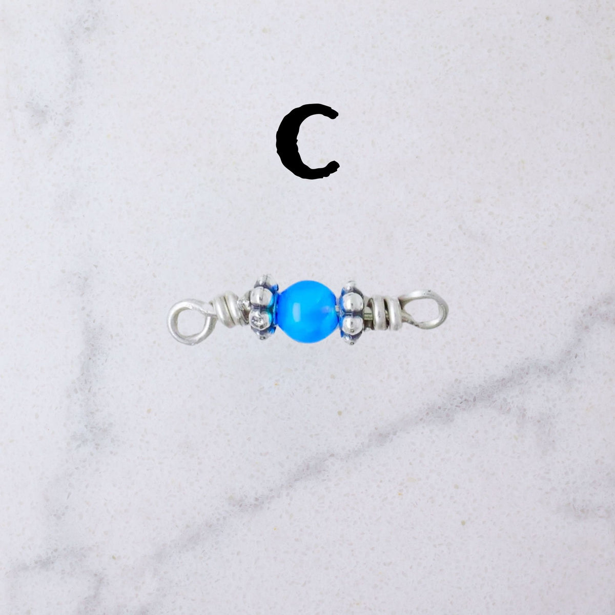 Dainty Opal Connector Charm for permanent jewelry - Permanent Wholesale Jewelry - view 6
