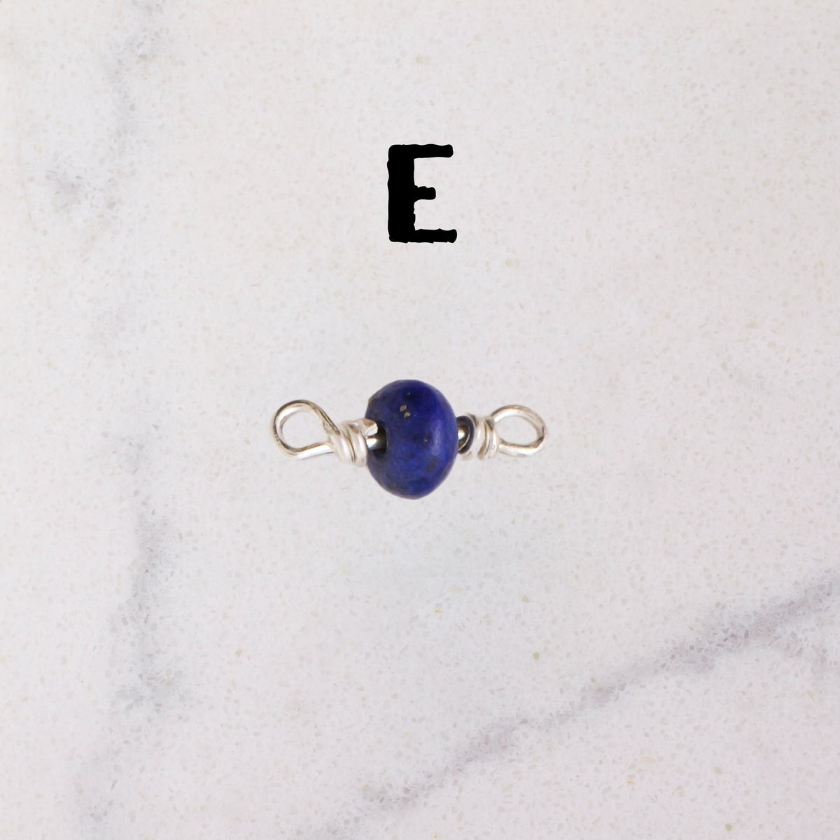 Lapis Lazuli Connector Charm for permanent jewelry - Permanent Wholesale Jewelry - view 8