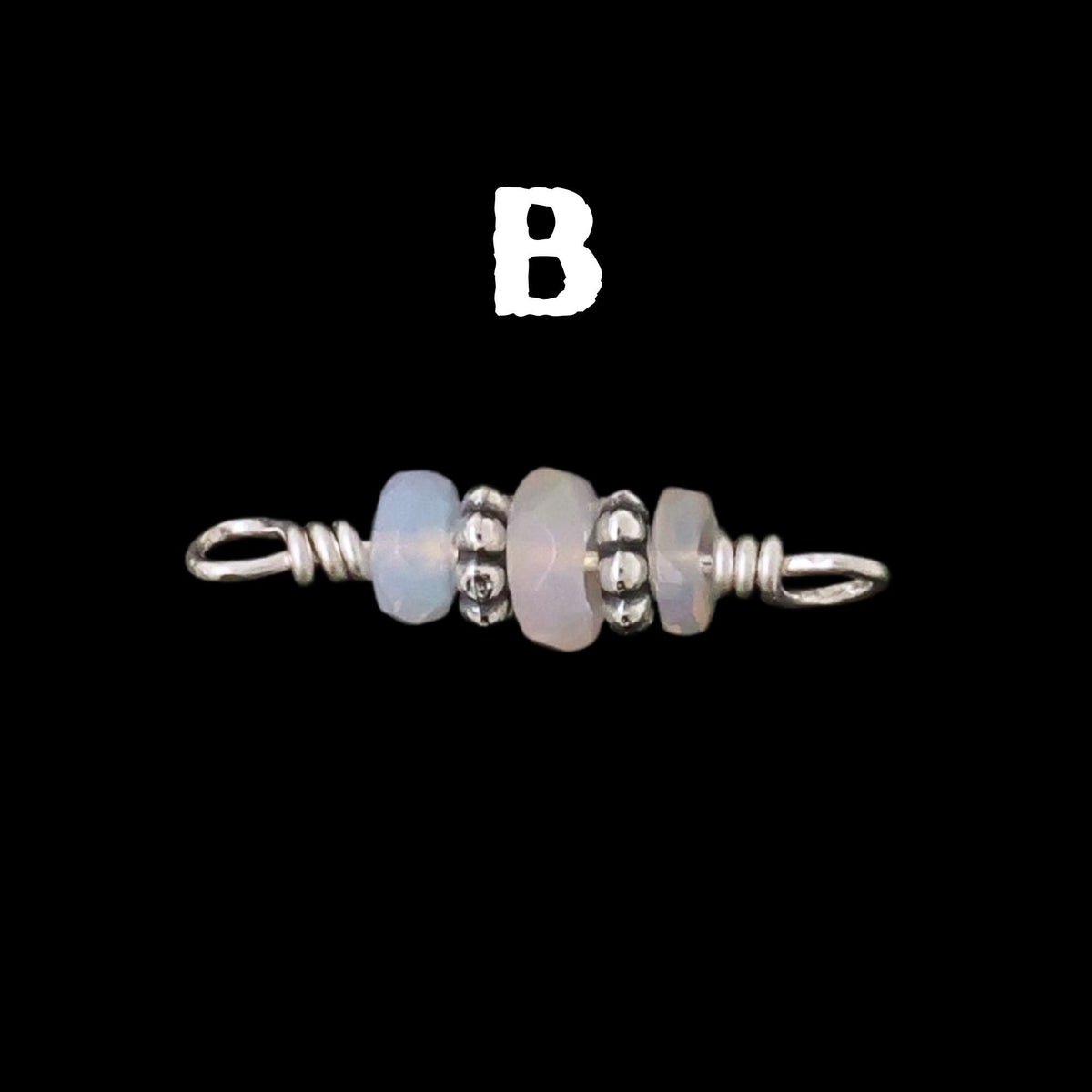 Ethiopian Opal Connector Charm for permanent jewelry - Permanent Wholesale Jewelry - view 4