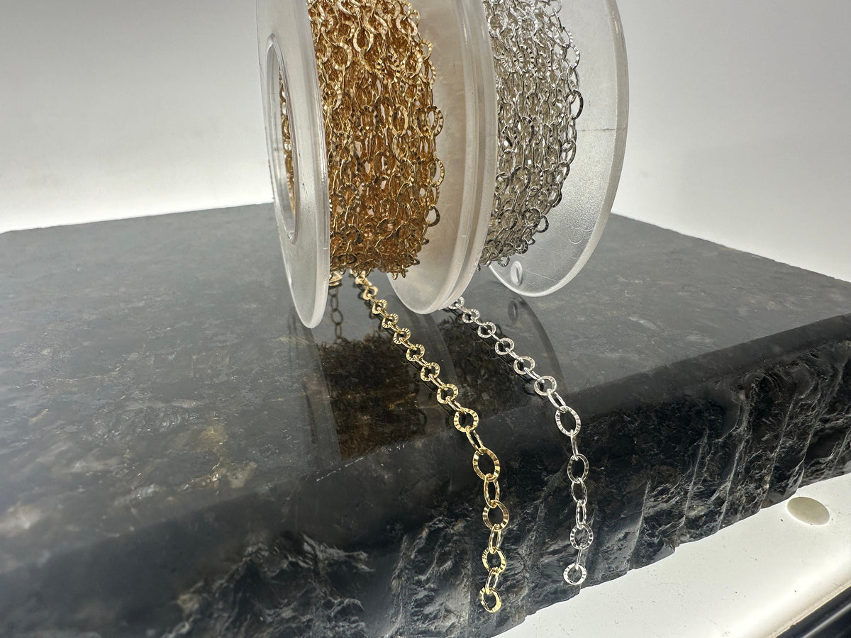 Diamond Cut Cable Chain P-013 for permanent jewelry - Permanent Wholesale Jewelry - view 3