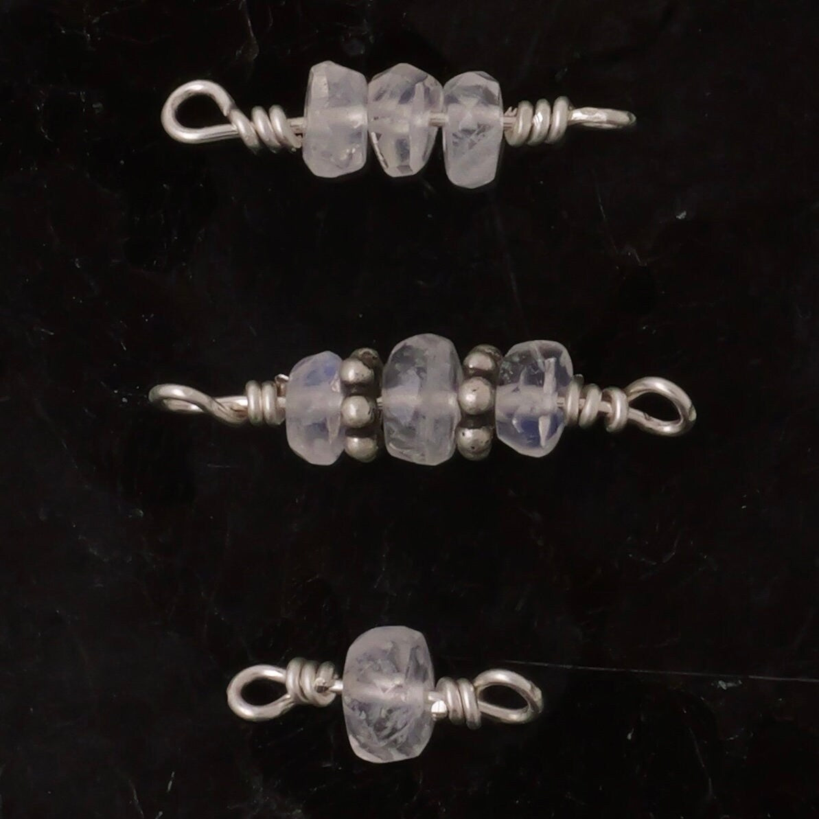 Moonstone Connector Charm for permanent jewelry - Permanent Wholesale Jewelry - view 2