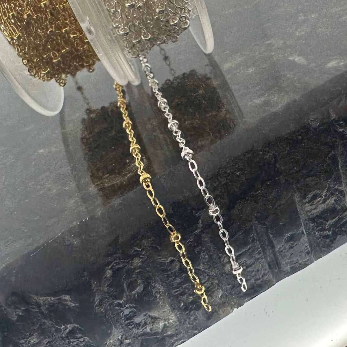 Satellite Cable Chain P-007 for permanent jewelry - Permanent Wholesale Jewelry - view 5