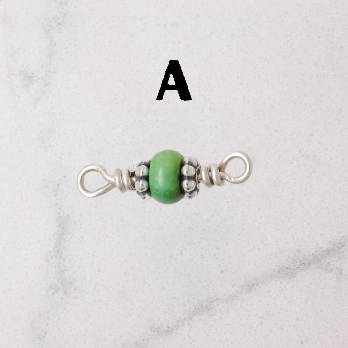 Sonoran Gold Turquoise Connector Charm for permanent jewelry - Permanent Wholesale Jewelry - view 4