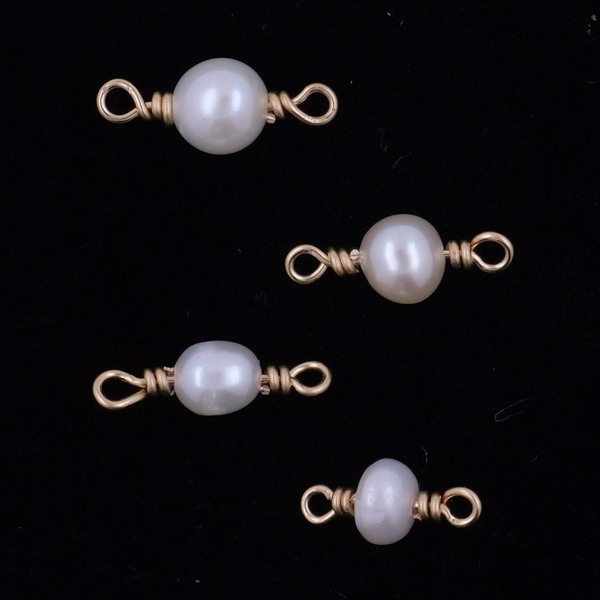 Freshwater Pearl Beach Connector Charm for permanent jewelry - Permanent Wholesale Jewelry - view 2