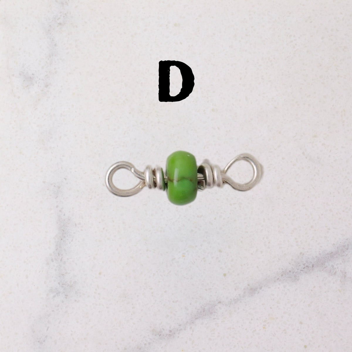 Sonoran Gold Turquoise Connector Charm for permanent jewelry - Permanent Wholesale Jewelry - view 7