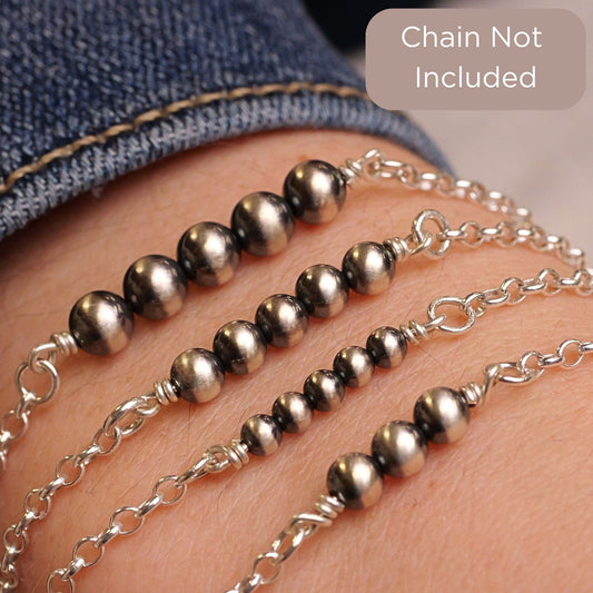Navajo Pearls Connector Charm for permanent jewelry - Permanent Wholesale Jewelry