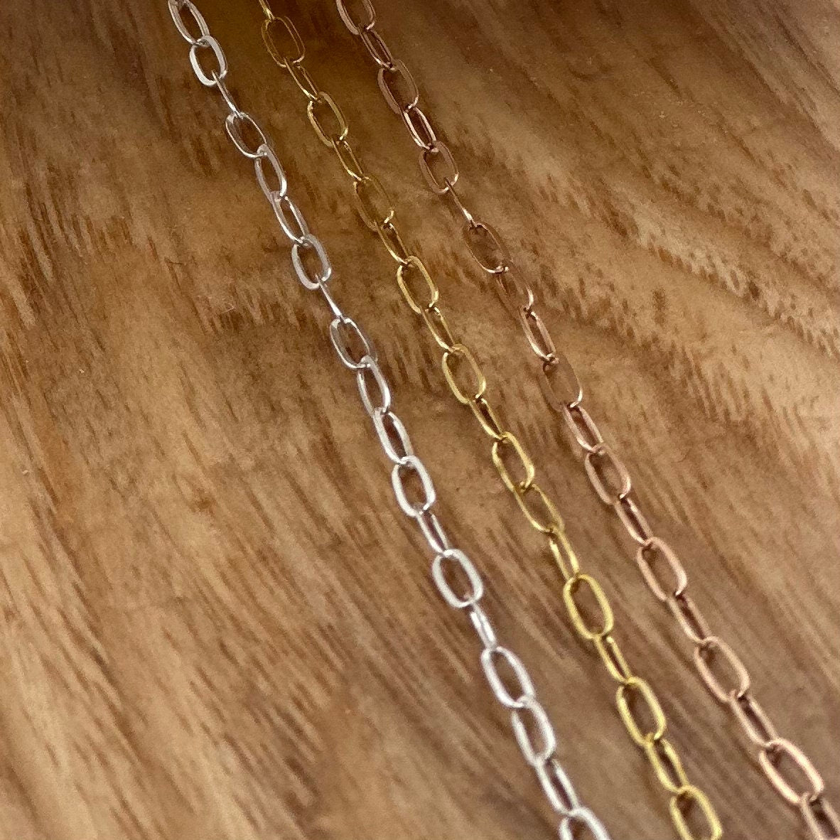 Dainty Paperclip Chain P-012 for permanent jewelry - Permanent Wholesale Jewelry - view 4
