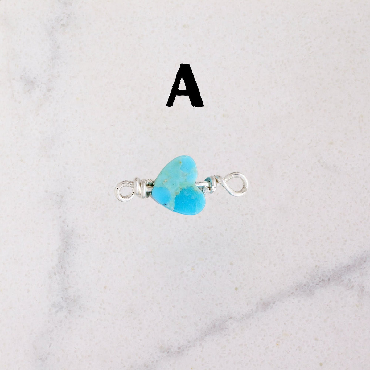 Kingman Turquoise Heart Anklet for permanent jewelry - Permanent Wholesale Jewelry - view 4