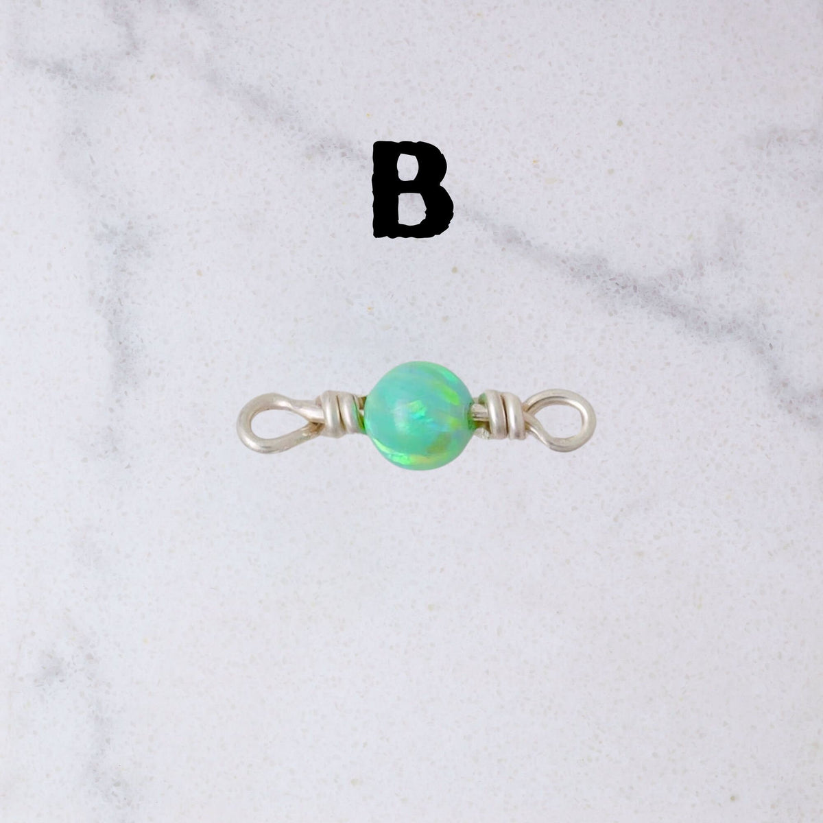 Opal Connector Charm for permanent jewelry - Permanent Wholesale Jewelry - view 6