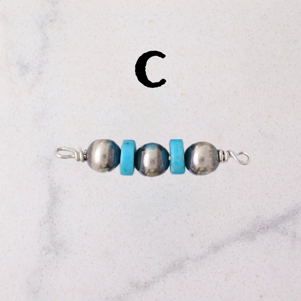 Navajo Pearl & Kingman Turquoise Anklet for permanent jewelry - Permanent Wholesale Jewelry - view 5