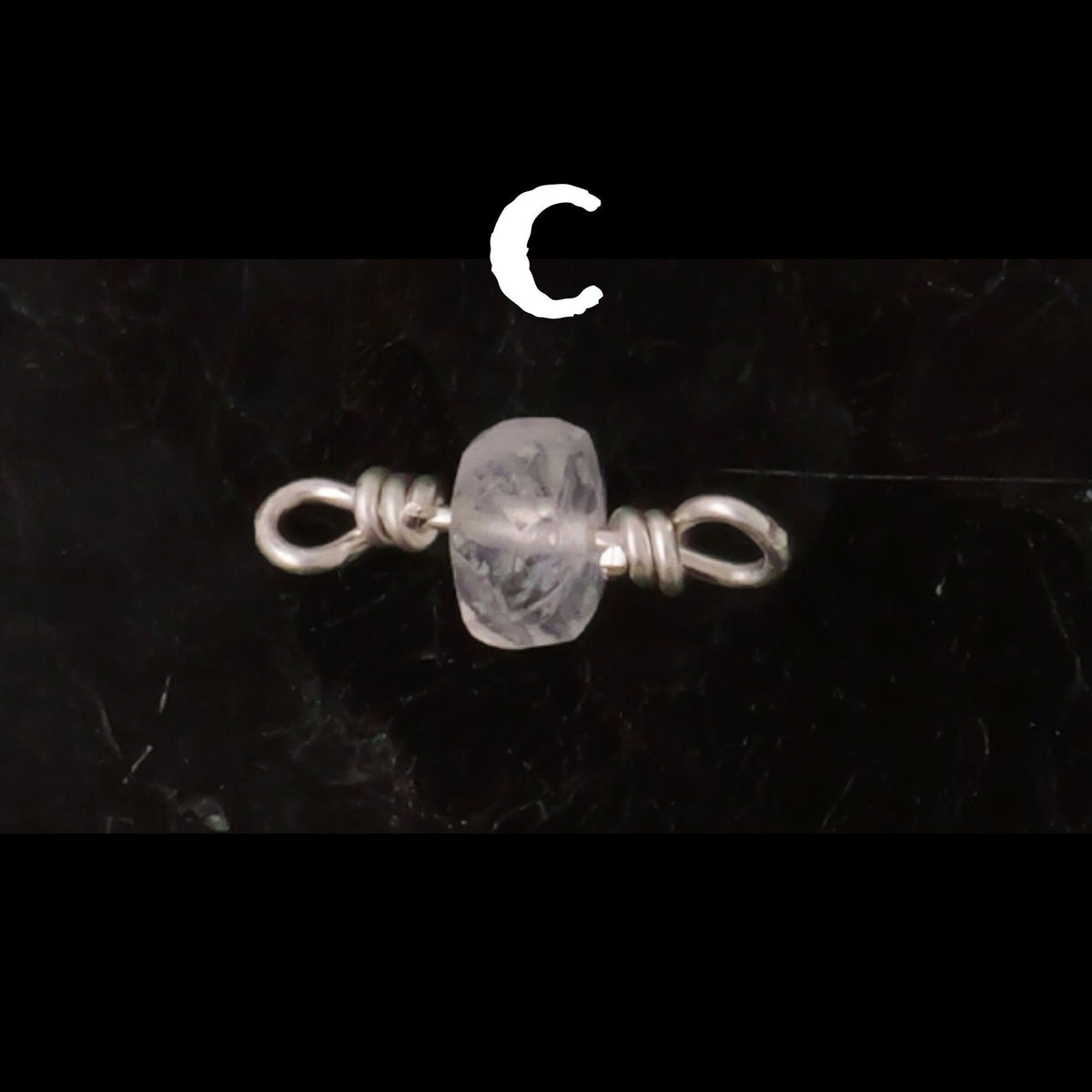 Moonstone Connector Charm for permanent jewelry - Permanent Wholesale Jewelry - view 6