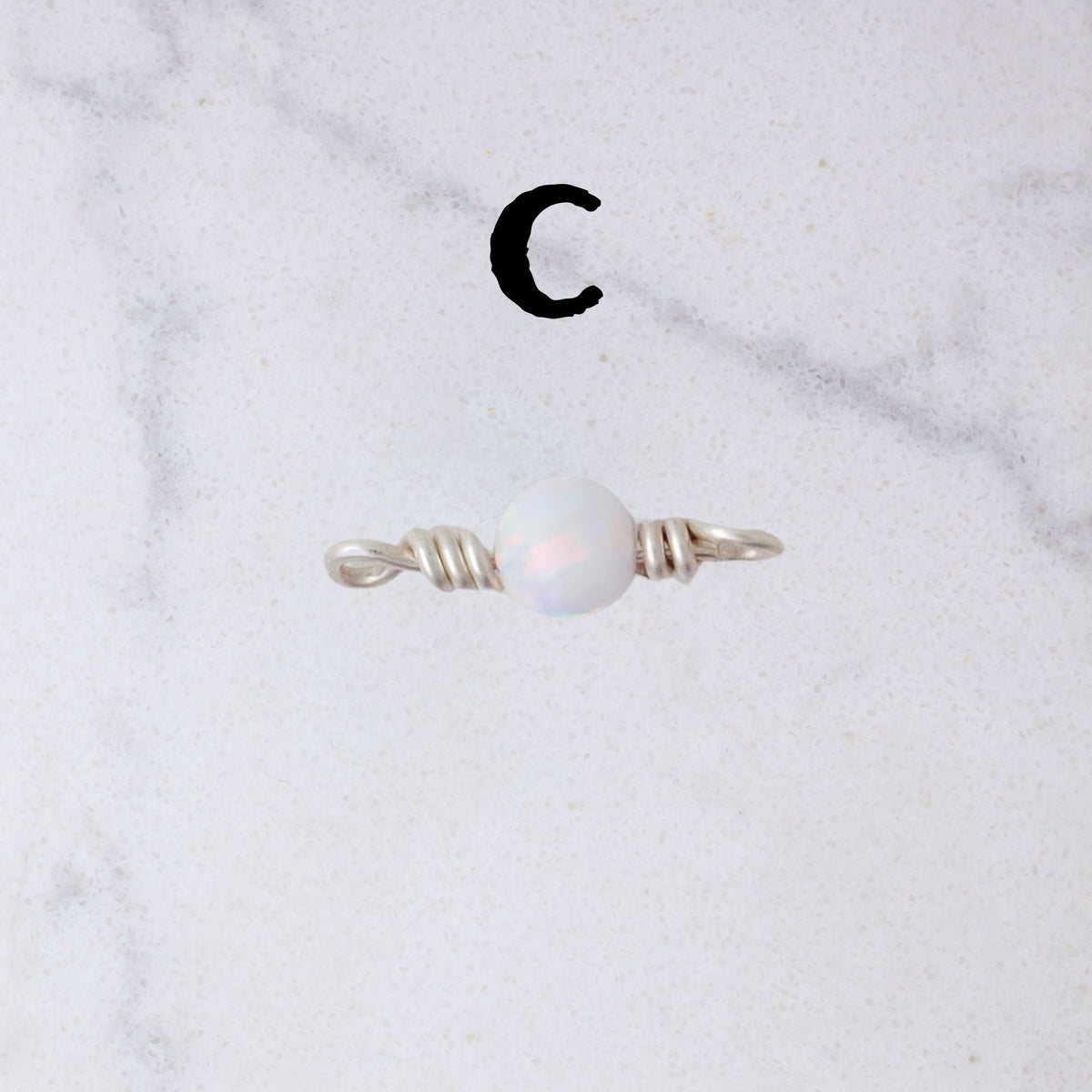 Opal Connector Charm for permanent jewelry - Permanent Wholesale Jewelry - view 7