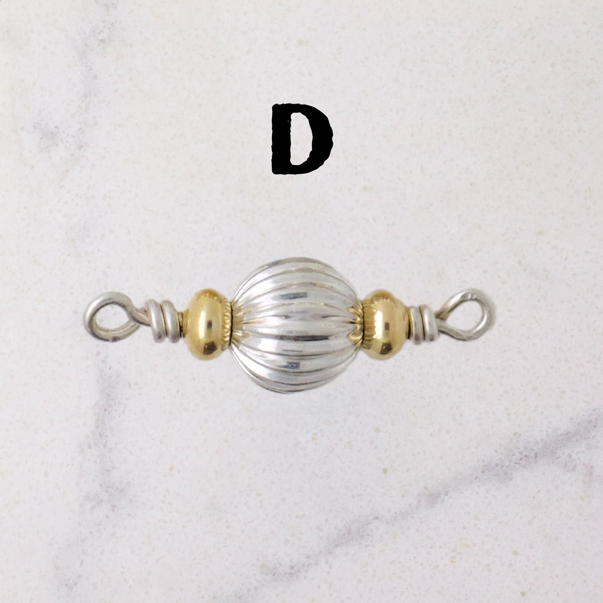 Two Tone Tribal Bead Connector Charm for permanent jewelry - Permanent Wholesale Jewelry - view 7
