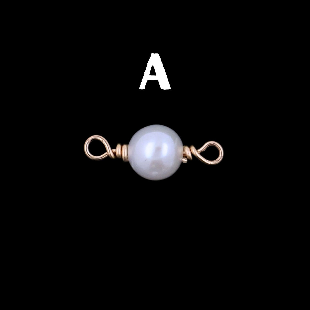 Freshwater Pearl Beach Connector Charm for permanent jewelry - Permanent Wholesale Jewelry - view 4