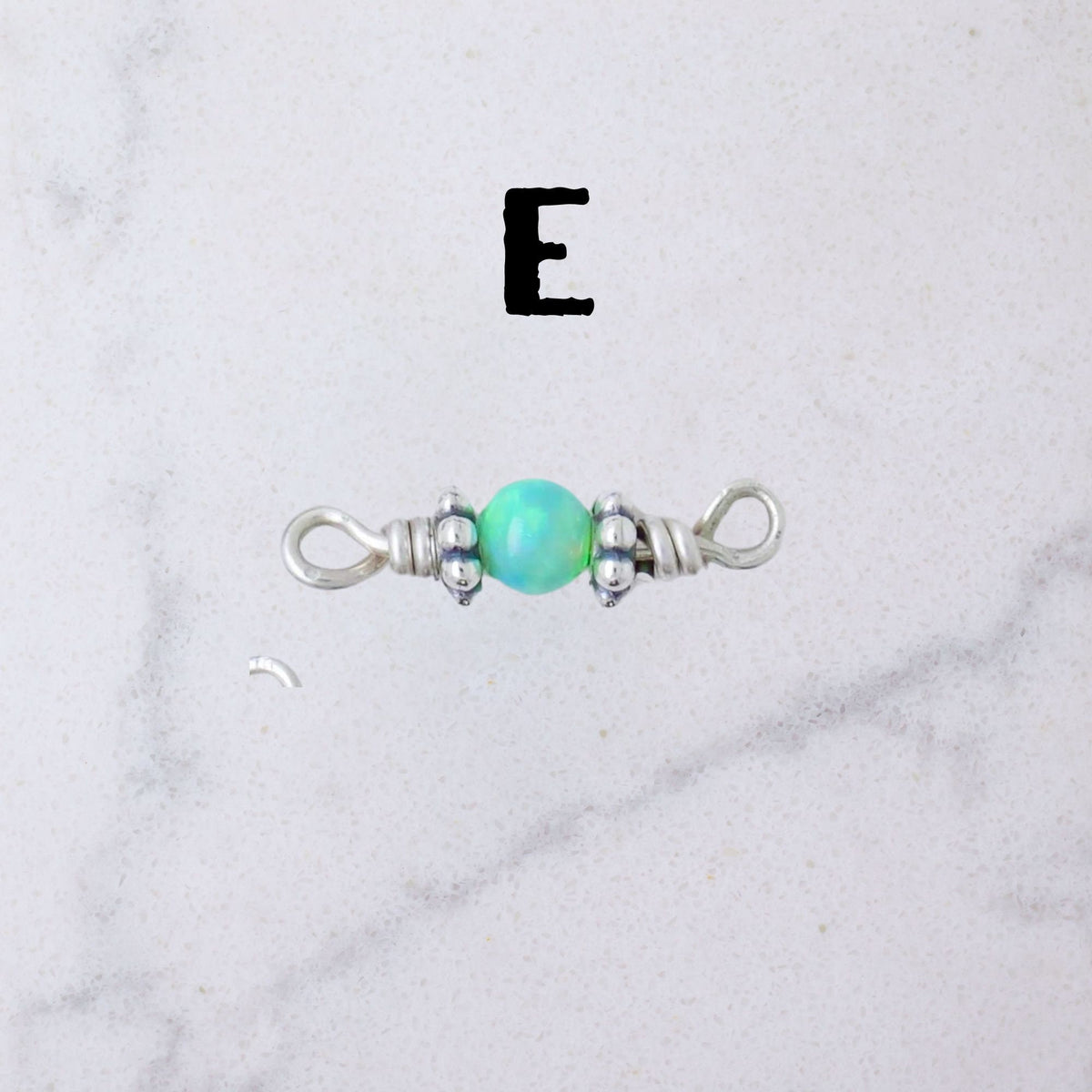 Dainty Opal Connector Charm for permanent jewelry - Permanent Wholesale Jewelry - view 8