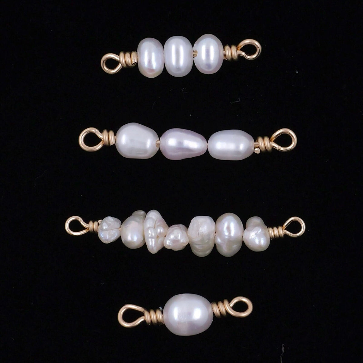 Freshwater Pearl Connector Charm for permanent jewelry - Permanent Wholesale Jewelry - view 2