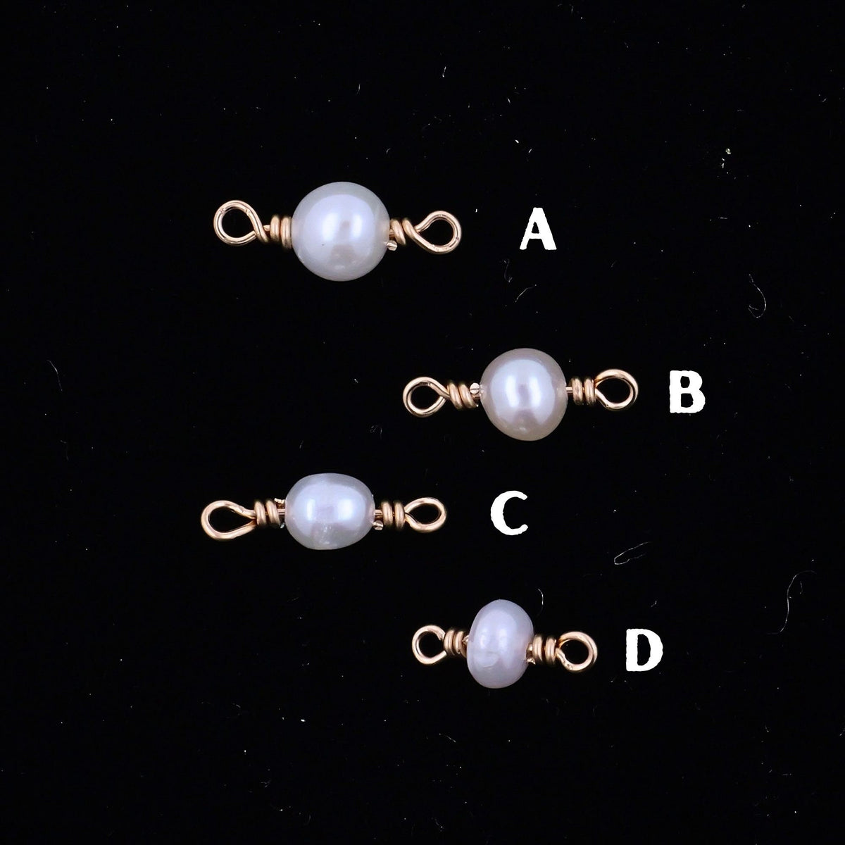 Freshwater Pearl Beach Connector Charm for permanent jewelry - Permanent Wholesale Jewelry - view 3