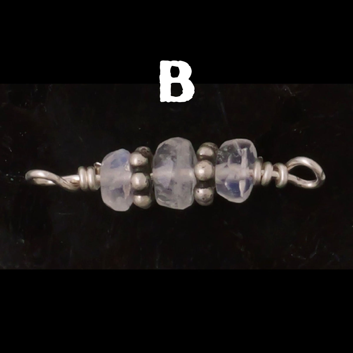 Moonstone Connector Charm for permanent jewelry - Permanent Wholesale Jewelry - view 5