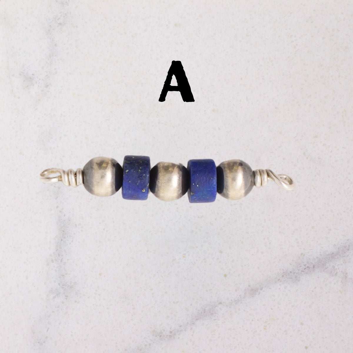 Lapis Lazuli Connector Charm for permanent jewelry - Permanent Wholesale Jewelry - view 4