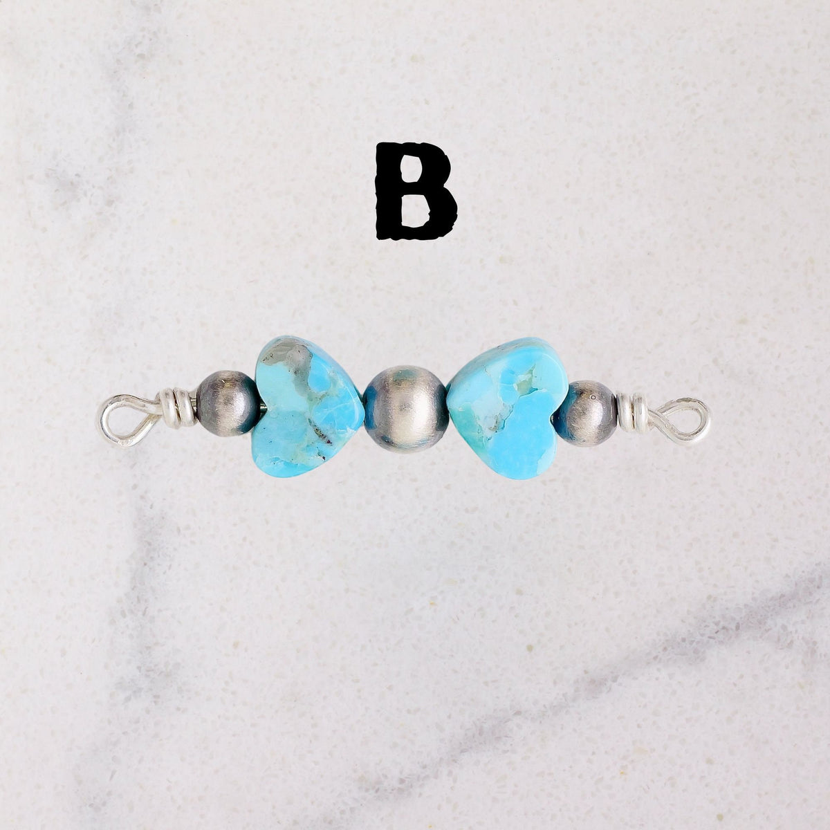 Kingman Turquoise Heart Bracelet for permanent jewelry - Permanent Wholesale Jewelry - view 5