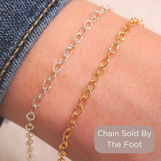 Diamond Cut Cable Chain P-013 for permanent jewelry - Permanent Wholesale Jewelry