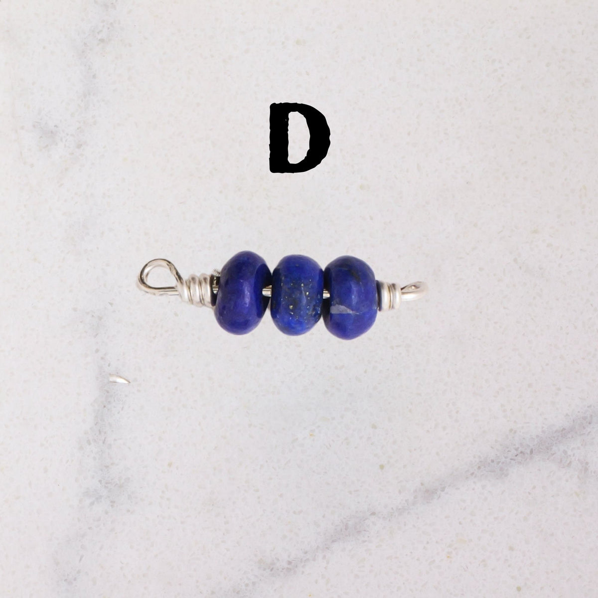 Lapis Lazuli Connector Charm for permanent jewelry - Permanent Wholesale Jewelry - view 7