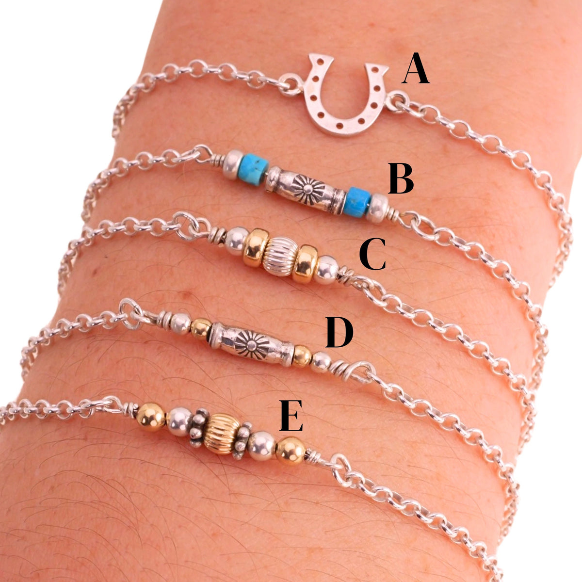 Cowgirl Turquoise Sterling Bracelet for permanent jewelry - Permanent Wholesale Jewelry - view 2
