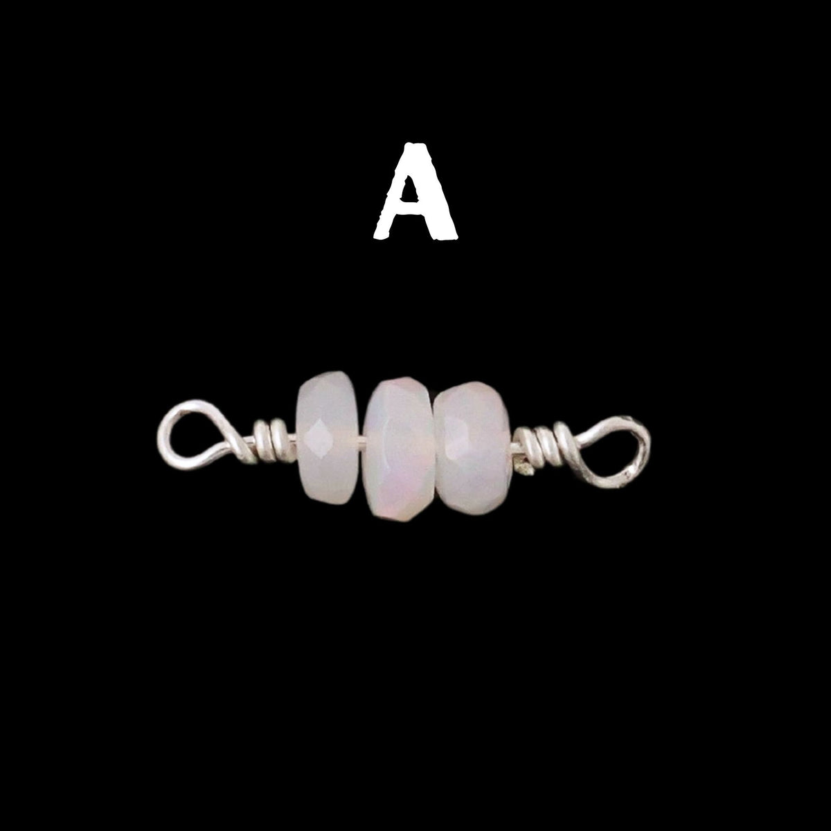 Ethiopian Opal Connector Charm for permanent jewelry - Permanent Wholesale Jewelry - view 3
