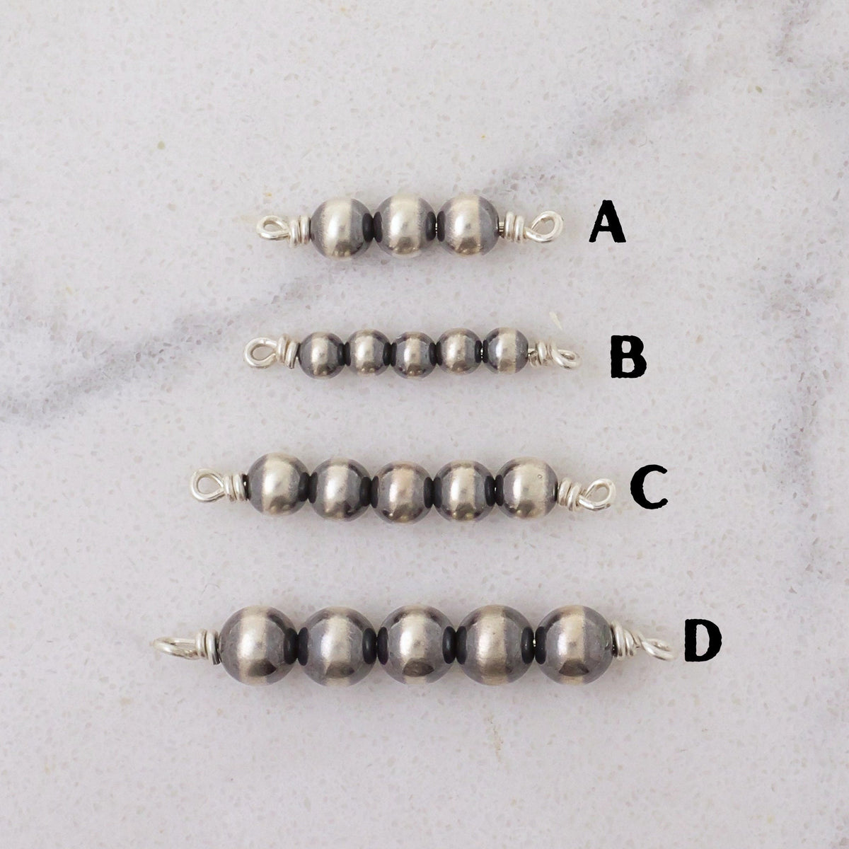 Navajo Pearls Connector Charm for permanent jewelry - Permanent Wholesale Jewelry - view 3