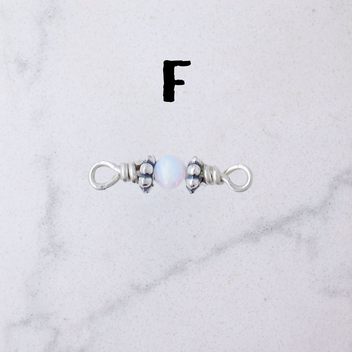 Dainty Opal Connector Charm for permanent jewelry - Permanent Wholesale Jewelry - view 9