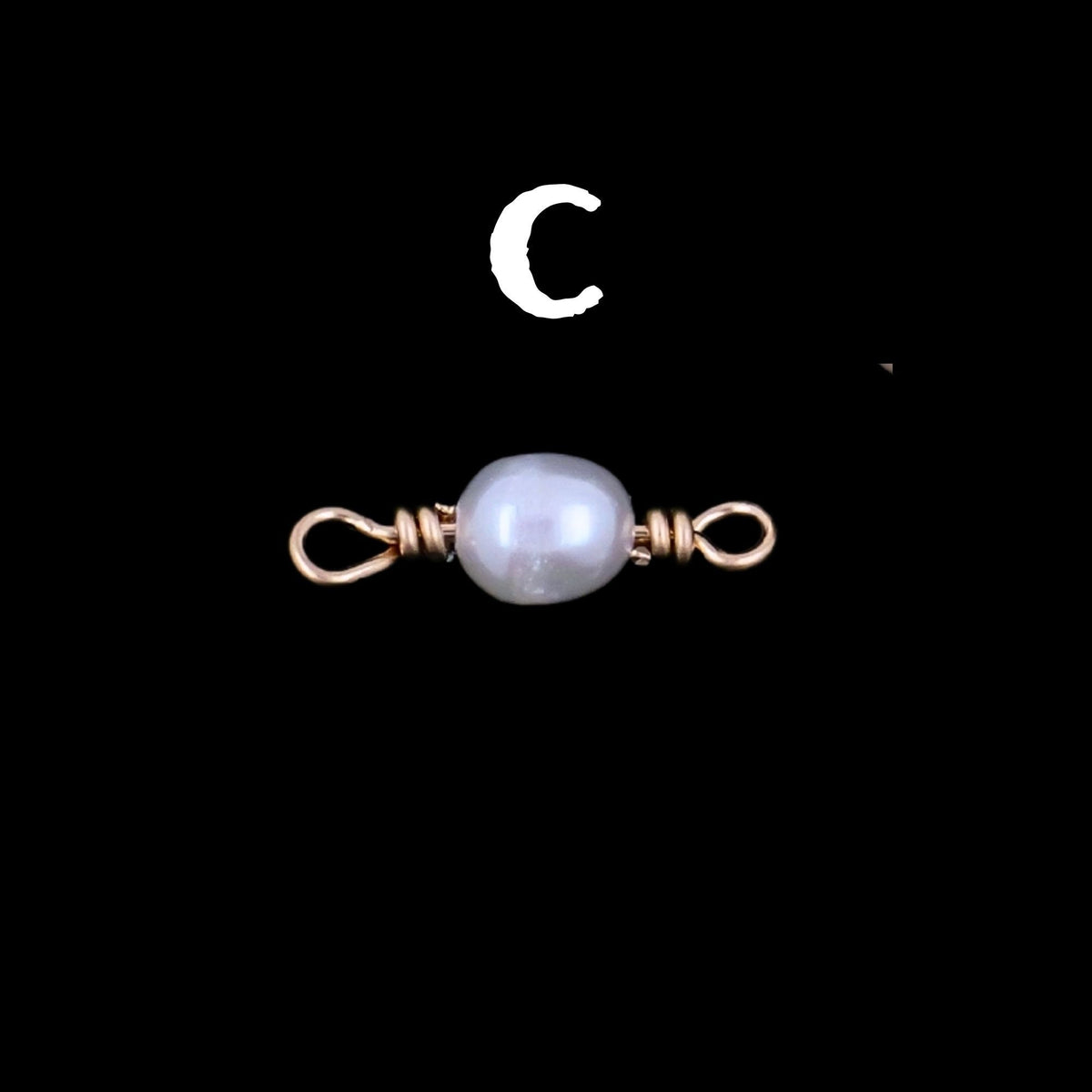 Freshwater Pearl Beach Connector Charm for permanent jewelry - Permanent Wholesale Jewelry - view 6