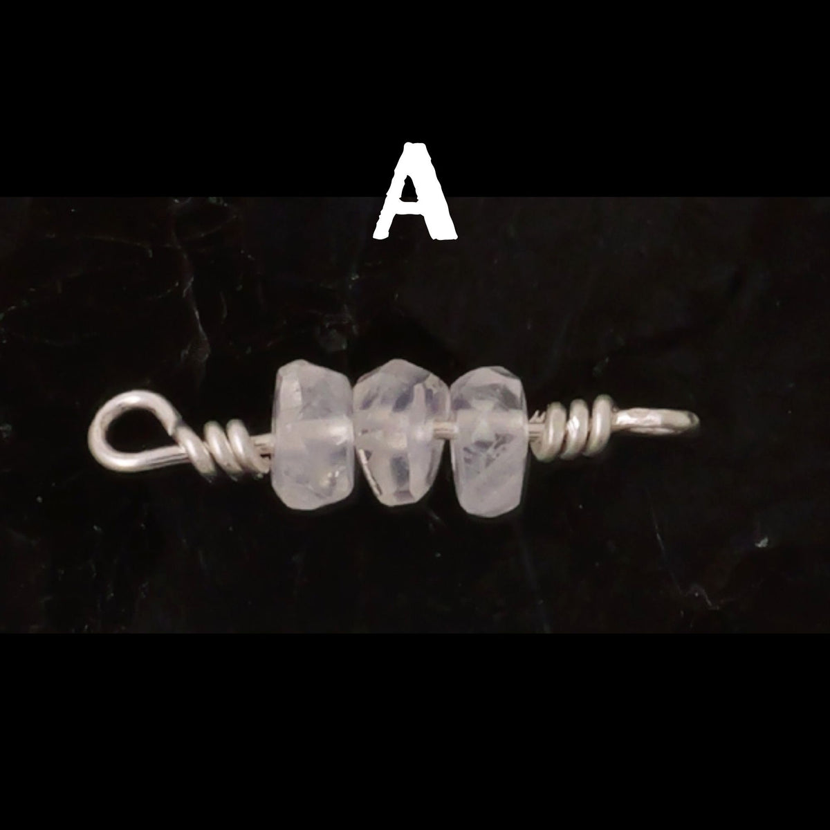 Moonstone Connector Charm for permanent jewelry - Permanent Wholesale Jewelry - view 4
