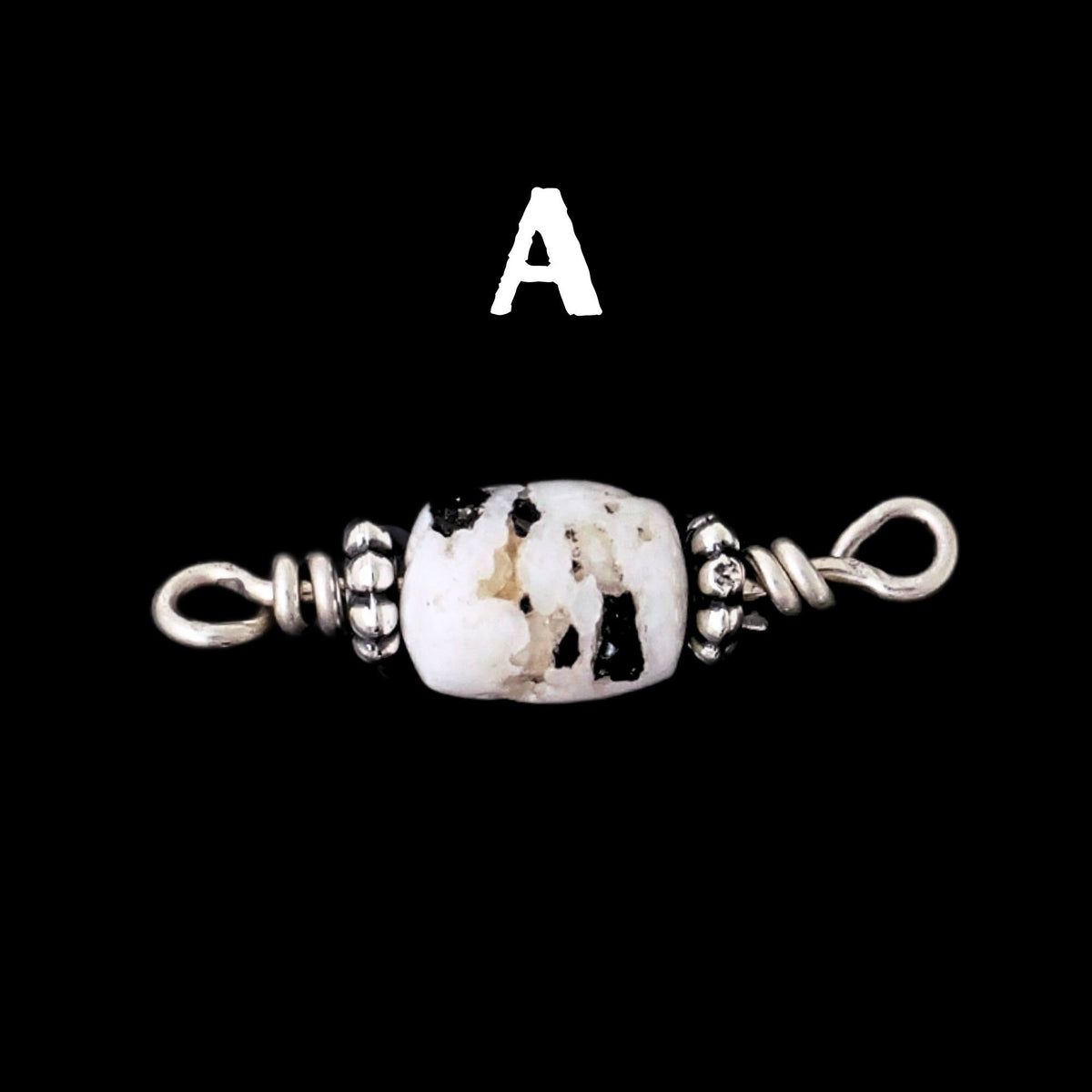 White Buffalo Turquoise Connector Charm for permanent jewelry - Permanent Wholesale Jewelry - view 5